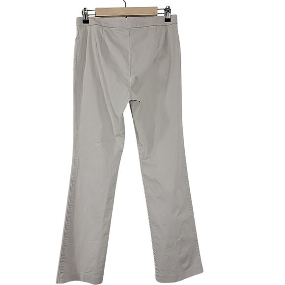 Tommy Hilfiger Women’s Stretch Khaki Pants Size 8 Straight Leg Beige Logo Back - Picture 5 of 8